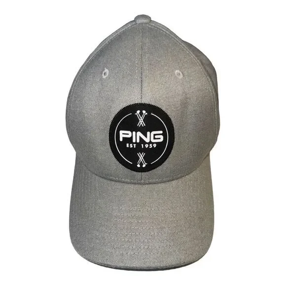 Ping 110 One Ten Flexfit Tech Yupoong Golf Hat Cap Adjustable Snapback Gray
